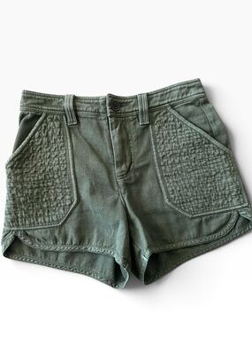 Zadig & Voltaire Olive Military Embroidered Shorts Women’s